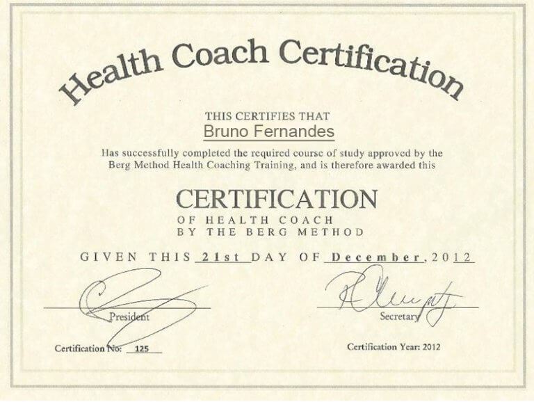 Certificado Coach