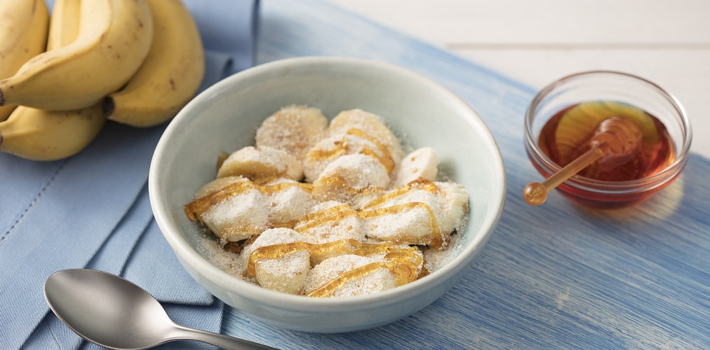 banana com mel e aveia