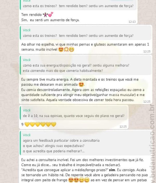 Nutrição & Consultoria Fitness Online 21 "Senti aumento de força ... pernas e gluteos aumentaram em 1 semana" Yasmim