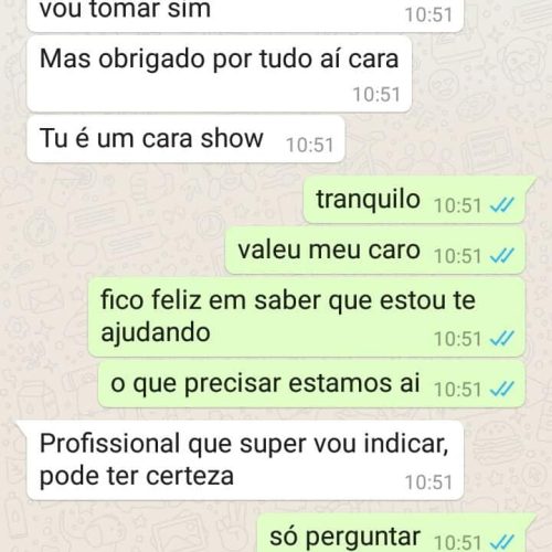 "Profissional que super vou indicar, pode ter certeza" Giovanni