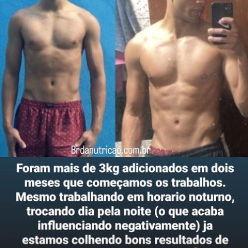 relato ganho de massa muscular